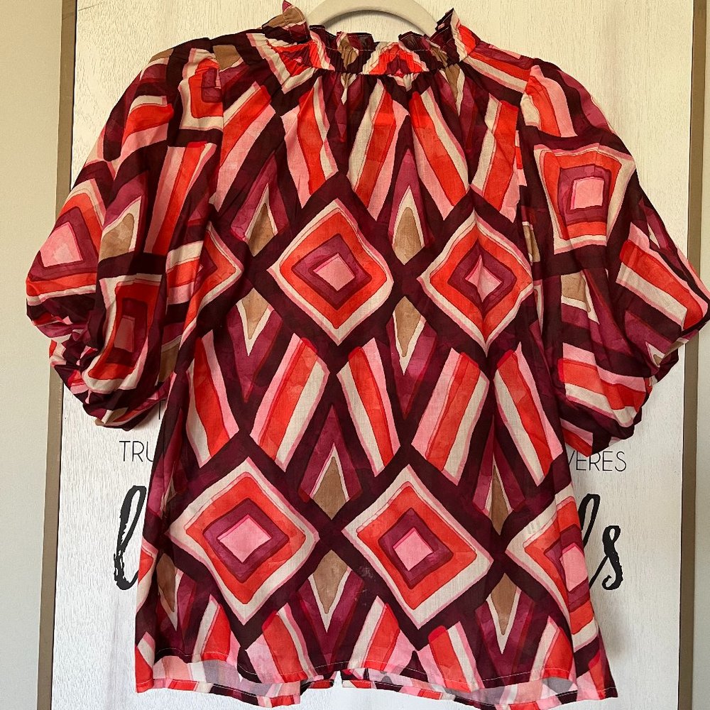 THML Print Blouse Size Small NWOT